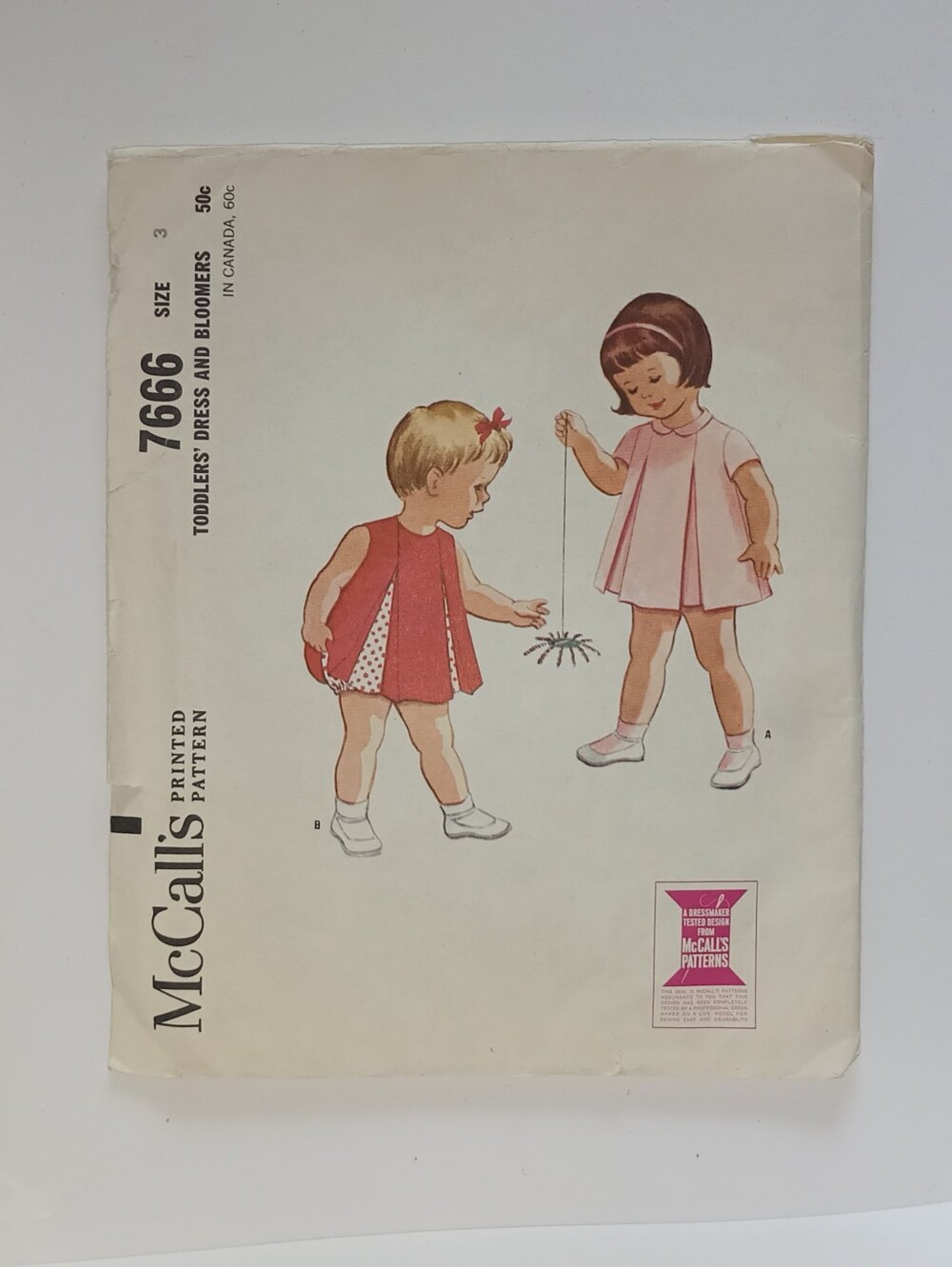 McCall's #7666 Toddlers' Dress and Bloomers Toddlers' Size 3